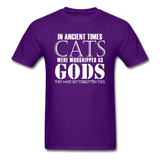 Cats As Gods - White - Unisex Classic T-Shirt - purple