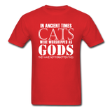 Cats As Gods - White - Unisex Classic T-Shirt - red