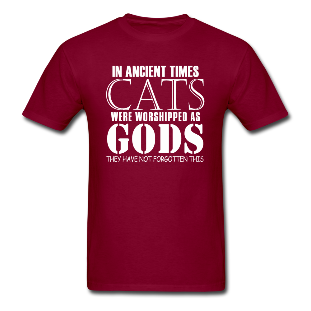 Cats As Gods - White - Unisex Classic T-Shirt - burgundy