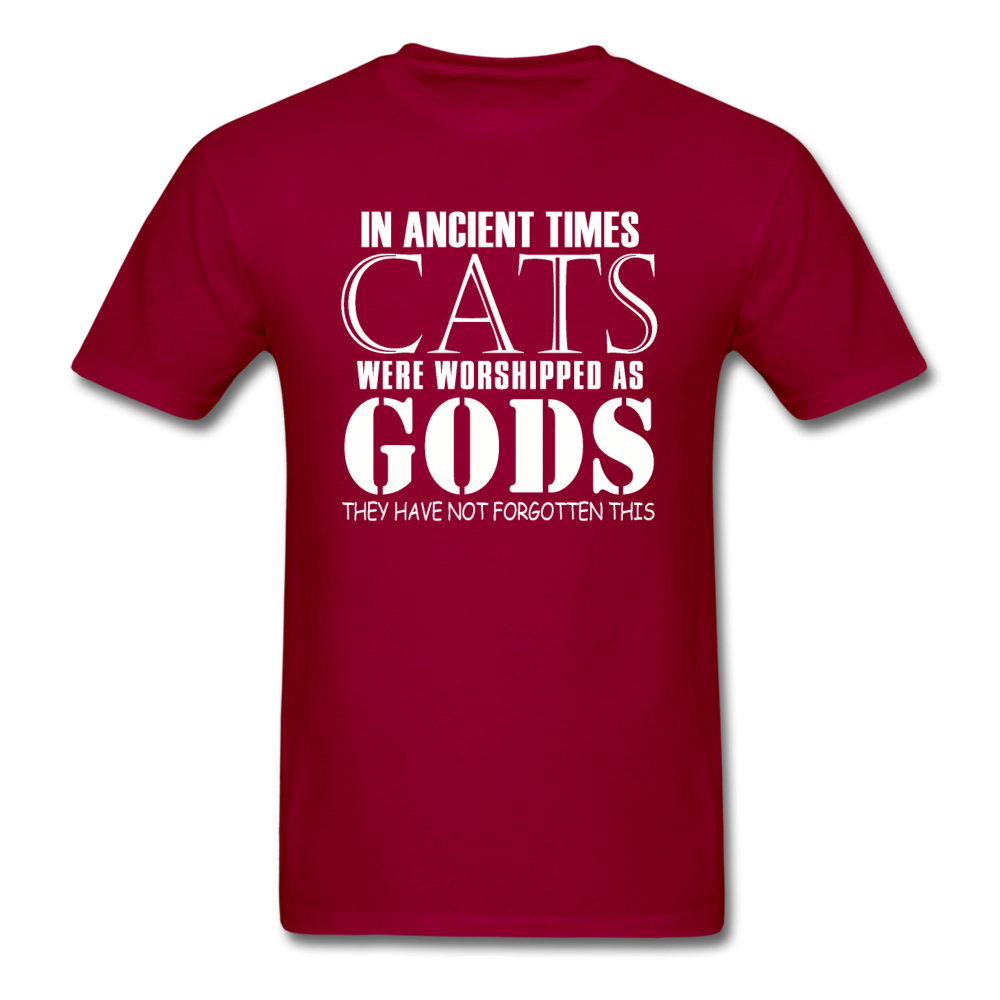 Cats As Gods - White - Unisex Classic T-Shirt - dark red