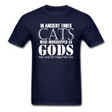 Cats As Gods - White - Unisex Classic T-Shirt - navy