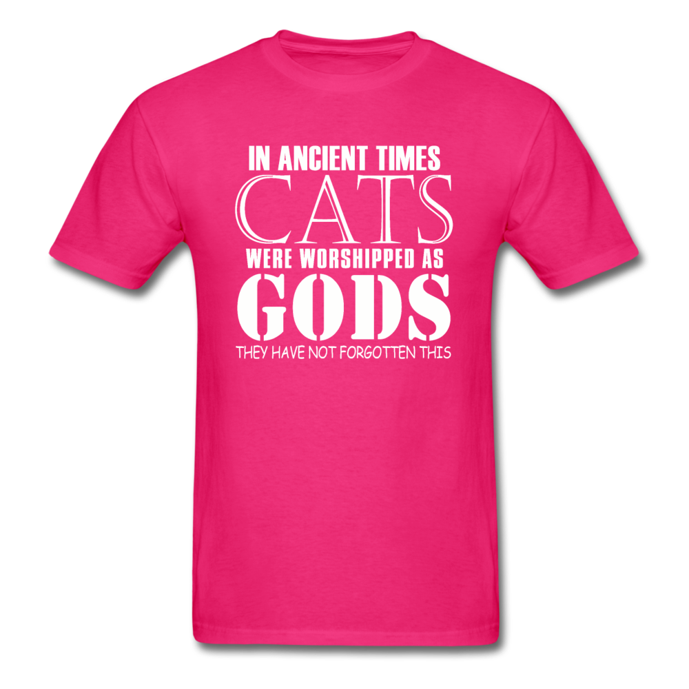 Cats As Gods - White - Unisex Classic T-Shirt - fuchsia