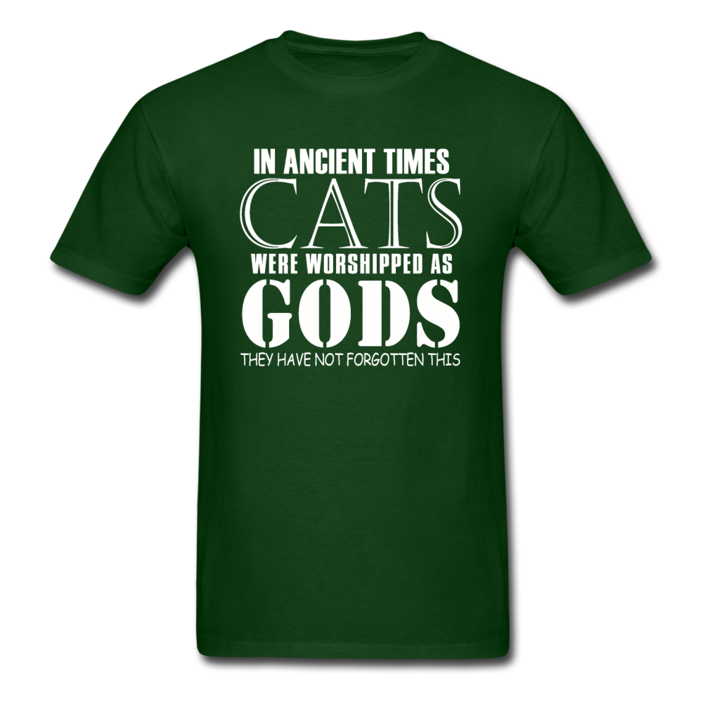 Cats As Gods - White - Unisex Classic T-Shirt - forest green