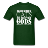 Cats As Gods - White - Unisex Classic T-Shirt - forest green