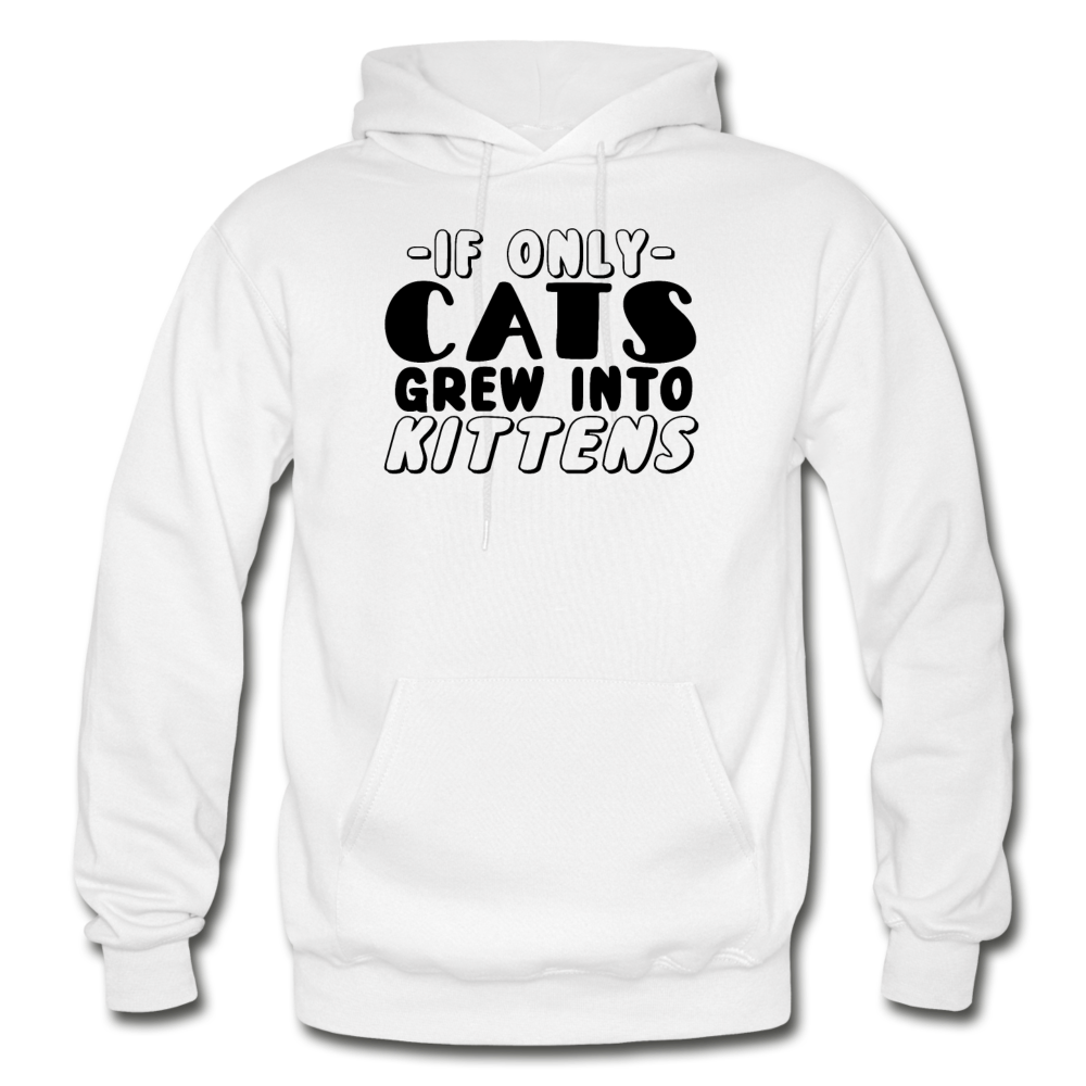 Cats Grew Into Kittens - Black - Gildan Heavy Blend Adult Hoodie - white