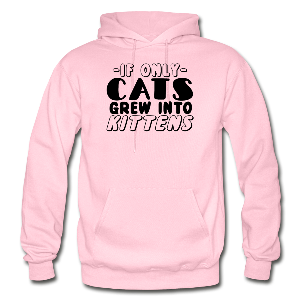 Cats Grew Into Kittens - Black - Gildan Heavy Blend Adult Hoodie - light pink