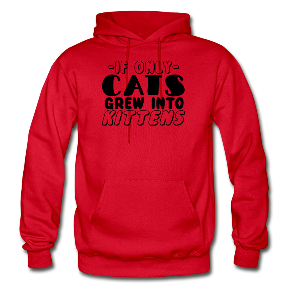 Cats Grew Into Kittens - Black - Gildan Heavy Blend Adult Hoodie - red