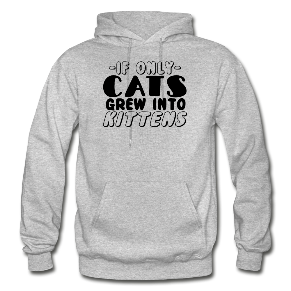 Cats Grew Into Kittens - Black - Gildan Heavy Blend Adult Hoodie - heather gray