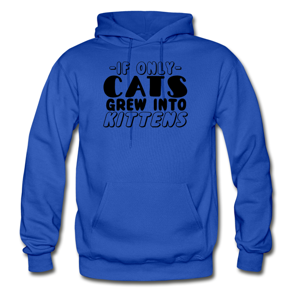 Cats Grew Into Kittens - Black - Gildan Heavy Blend Adult Hoodie - royal blue