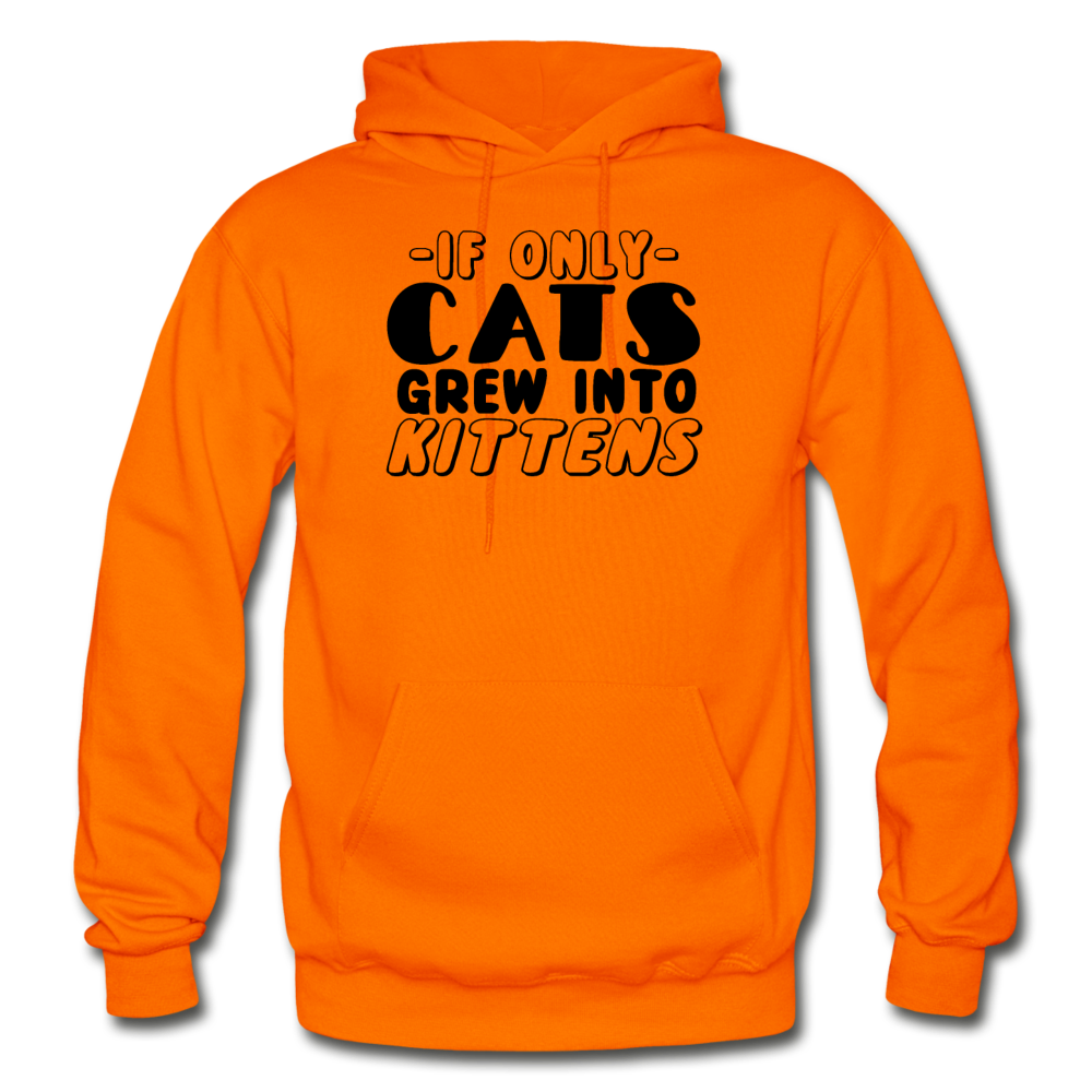 Cats Grew Into Kittens - Black - Gildan Heavy Blend Adult Hoodie - orange