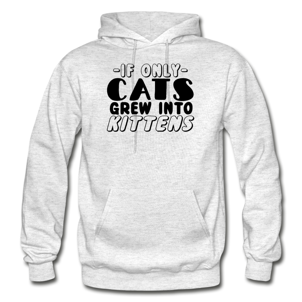 Cats Grew Into Kittens - Black - Gildan Heavy Blend Adult Hoodie - light heather gray