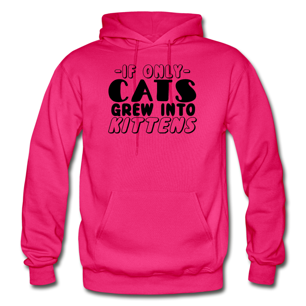 Cats Grew Into Kittens - Black - Gildan Heavy Blend Adult Hoodie - fuchsia