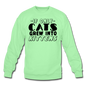 Cats Grew Into Kittens - Black - Crewneck Sweatshirt - lime