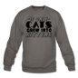 Cats Grew Into Kittens - Black - Crewneck Sweatshirt - asphalt gray