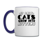 Cats Grew Into Kittens - Black - Contrast Coffee Mug - white/cobalt blue