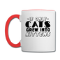 Cats Grew Into Kittens - Black - Contrast Coffee Mug - white/red