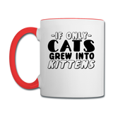 Cats Grew Into Kittens - Black - Contrast Coffee Mug - white/red