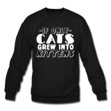 Cats Grew Into Kittens - White - Crewneck Sweatshirt - black