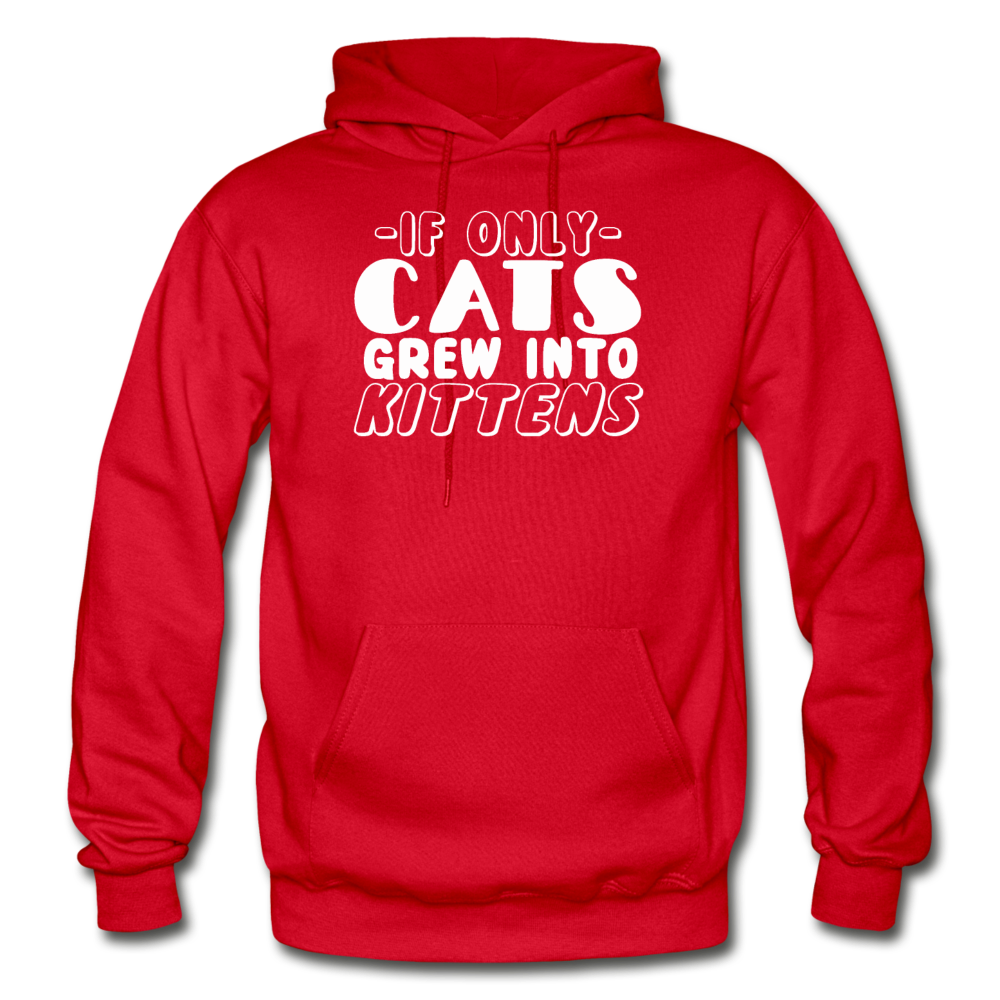 Cats Grew Into Kittens - White - Gildan Heavy Blend Adult Hoodie - red