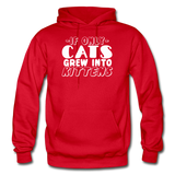 Cats Grew Into Kittens - White - Gildan Heavy Blend Adult Hoodie - red