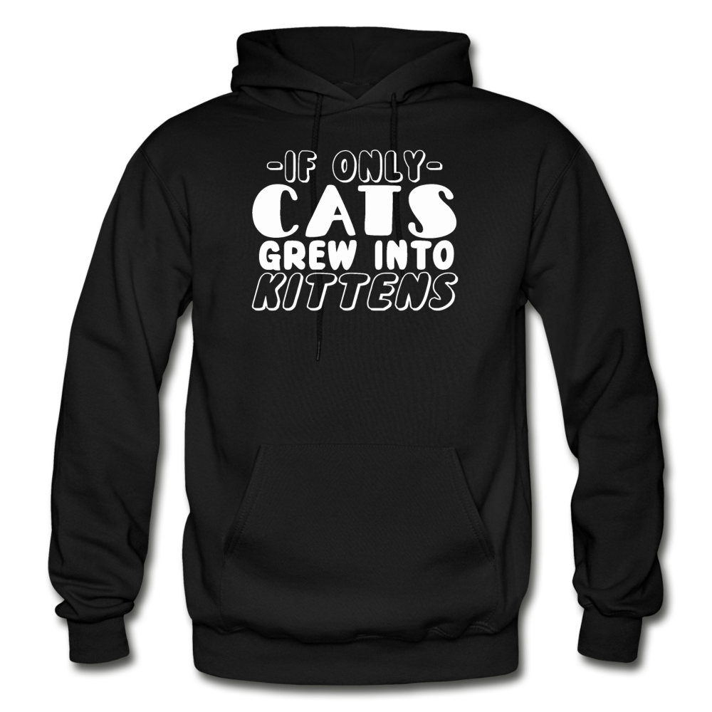 Cats Grew Into Kittens - White - Gildan Heavy Blend Adult Hoodie - black