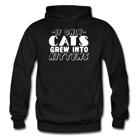 Cats Grew Into Kittens - White - Gildan Heavy Blend Adult Hoodie - black