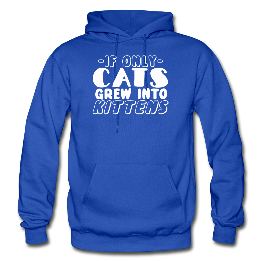 Cats Grew Into Kittens - White - Gildan Heavy Blend Adult Hoodie - royal blue