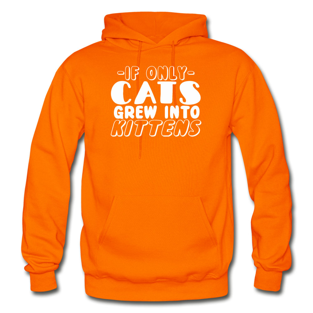 Cats Grew Into Kittens - White - Gildan Heavy Blend Adult Hoodie - orange