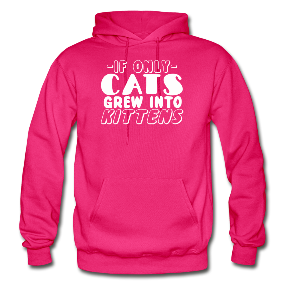 Cats Grew Into Kittens - White - Gildan Heavy Blend Adult Hoodie - fuchsia