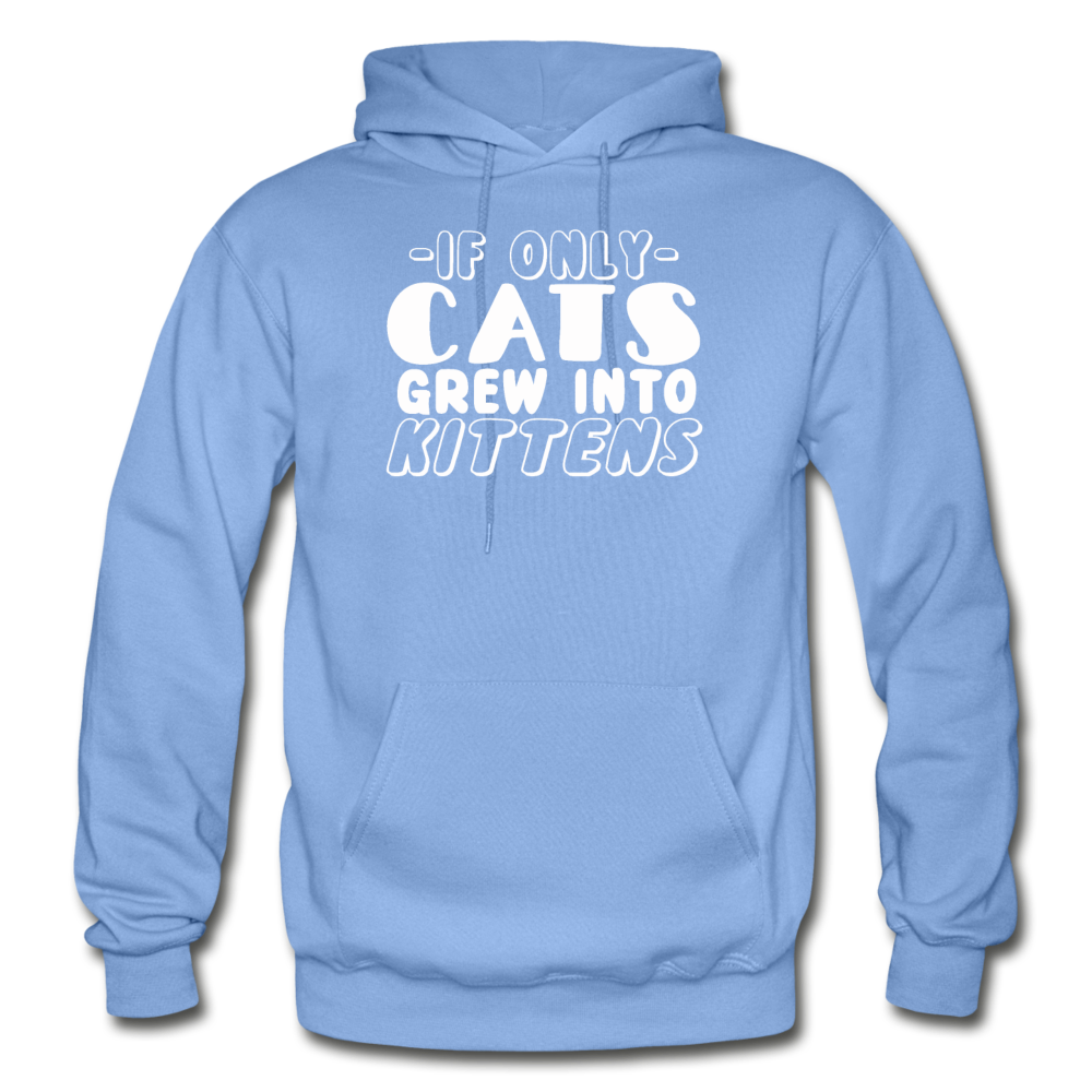 Cats Grew Into Kittens - White - Gildan Heavy Blend Adult Hoodie - carolina blue