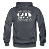 Cats Grew Into Kittens - White - Gildan Heavy Blend Adult Hoodie - charcoal gray