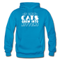 Cats Grew Into Kittens - White - Gildan Heavy Blend Adult Hoodie - turquoise