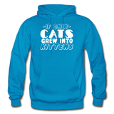 Cats Grew Into Kittens - White - Gildan Heavy Blend Adult Hoodie - turquoise