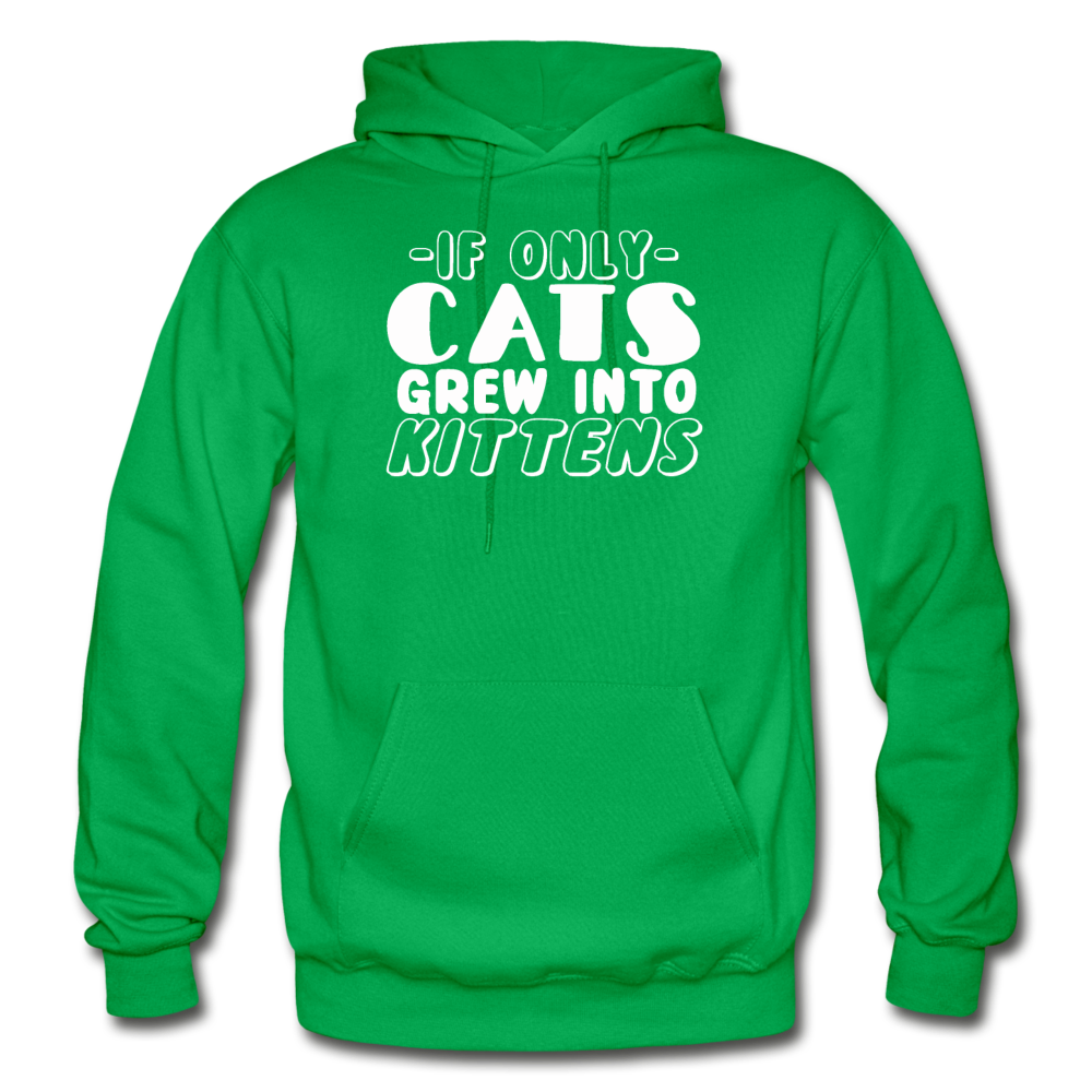 Cats Grew Into Kittens - White - Gildan Heavy Blend Adult Hoodie - kelly green