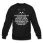 Cats Know - White - Crewneck Sweatshirt - black