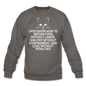 Cats Know - White - Crewneck Sweatshirt - asphalt gray