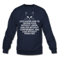 Cats Know - White - Crewneck Sweatshirt - navy