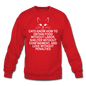 Cats Know - White - Crewneck Sweatshirt - red