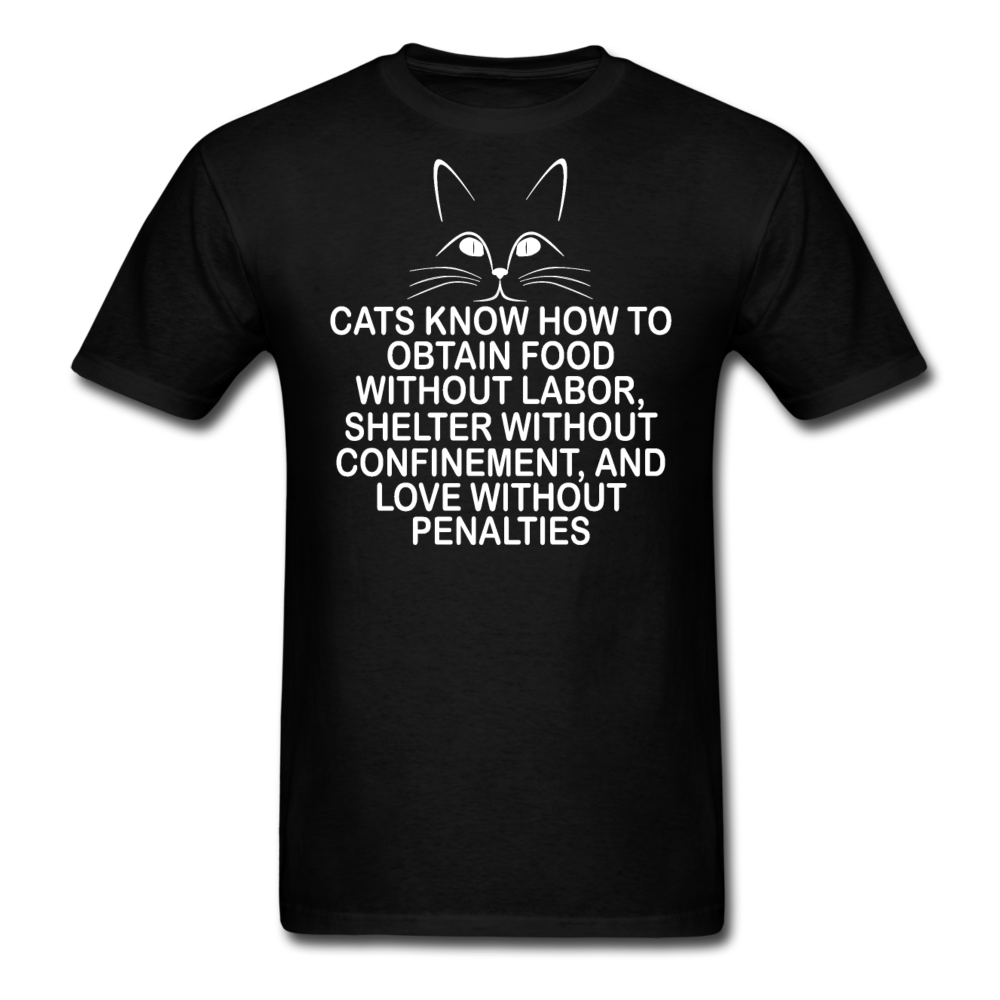 Cats Know - White - Unisex Classic T-Shirt - black