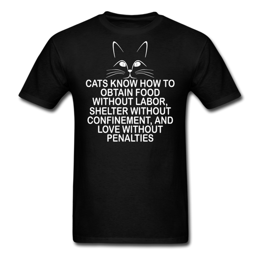 Cats Know - White - Unisex Classic T-Shirt - black