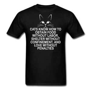 Cats Know - White - Unisex Classic T-Shirt - black