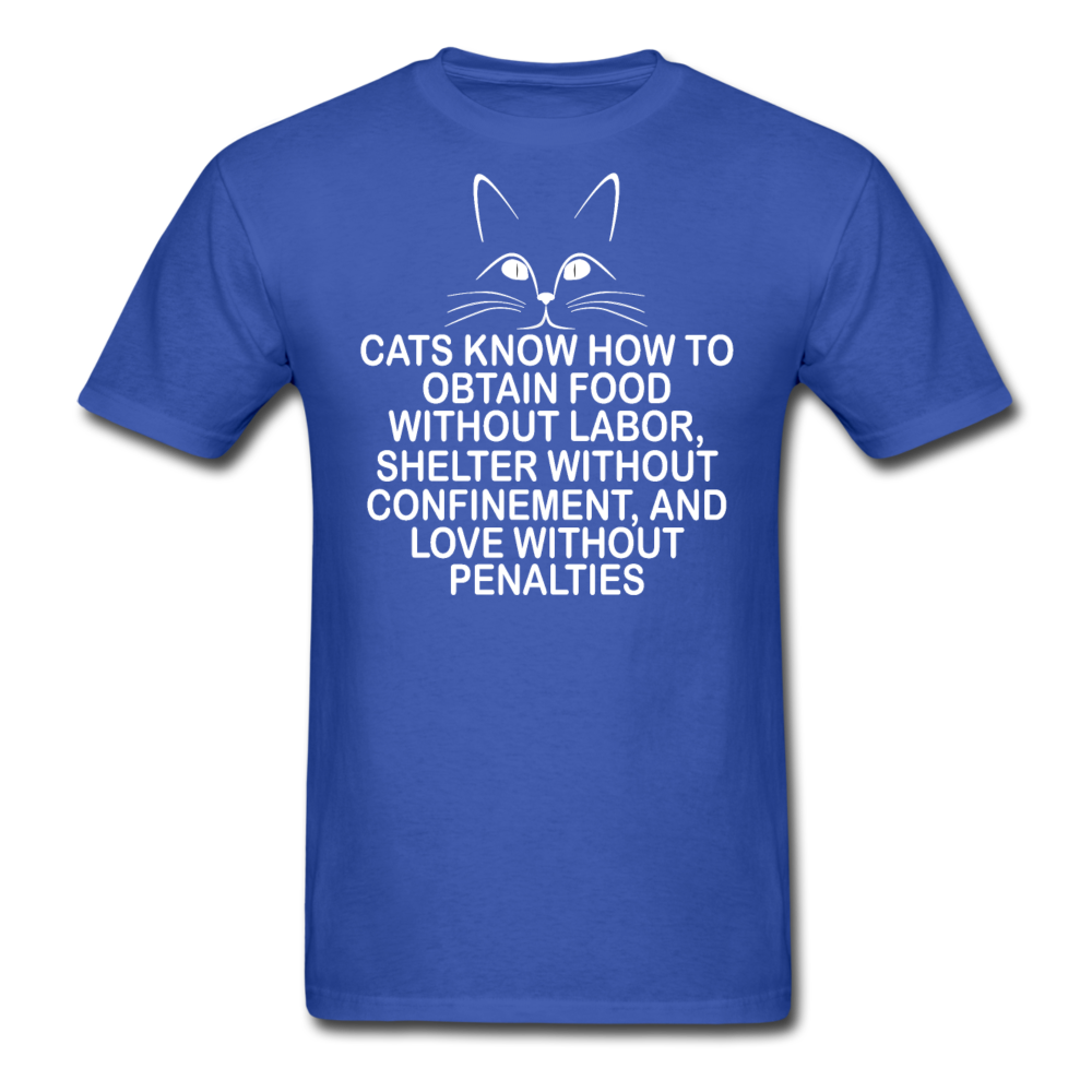 Cats Know - White - Unisex Classic T-Shirt - royal blue