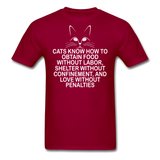 Cats Know - White - Unisex Classic T-Shirt - dark red
