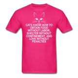 Cats Know - White - Unisex Classic T-Shirt - fuchsia