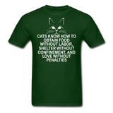 Cats Know - White - Unisex Classic T-Shirt - forest green