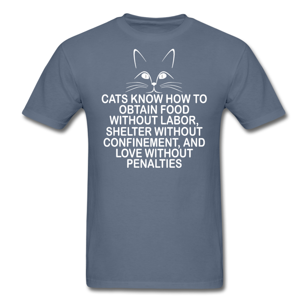 Cats Know - White - Unisex Classic T-Shirt - denim