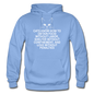 Cats Know - White - Gildan Heavy Blend Adult Hoodie - carolina blue