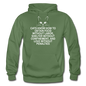 Cats Know - White - Gildan Heavy Blend Adult Hoodie - military green