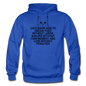 Cats Know - Black - Gildan Heavy Blend Adult Hoodie - royal blue