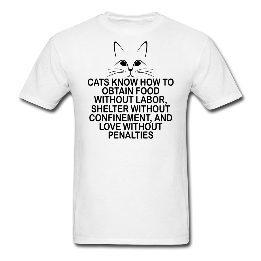 Cats Know - Black - Unisex Classic T-Shirt - white